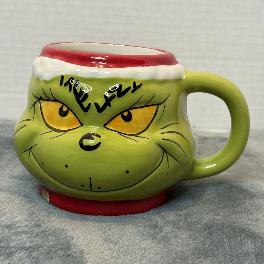 Dr. Seuss The Grinch Mug Green 3D Christmas Coffee Cup